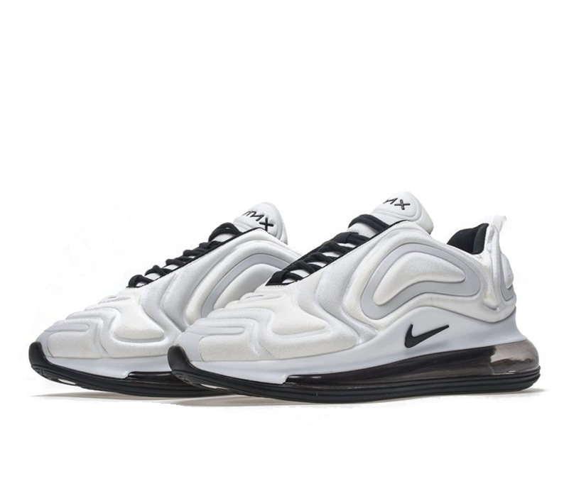 white and black air max 720